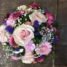 Pink and purple posy