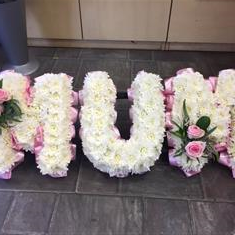 Massed mum tribute pink