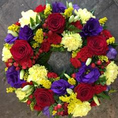 Red purple wreath