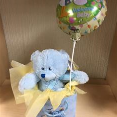 Baby boy teddy &amp; balloon 