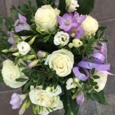 Lilac freesia and roses