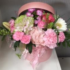 Pastel shades hatbox