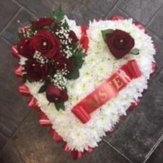 Red and white heart