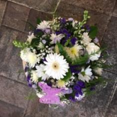 Purple and white posy