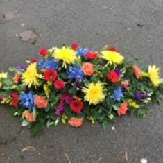 Bright mix casket spray