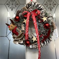 Christmas festive friends wreath