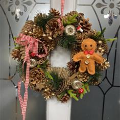 Christmas gingerbread wreath 
